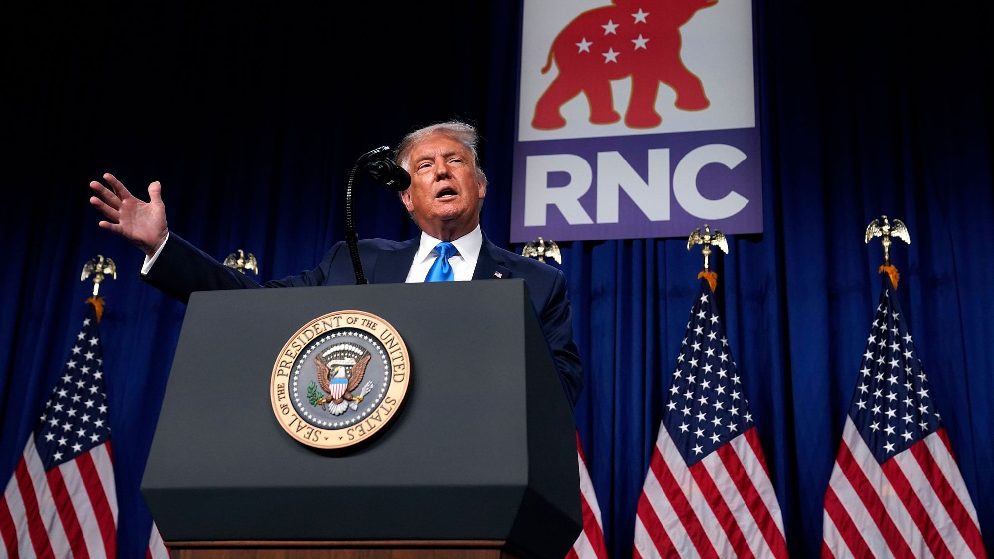 US President Donald Trump at the 2020 Republican National Convention. Image used for representation.