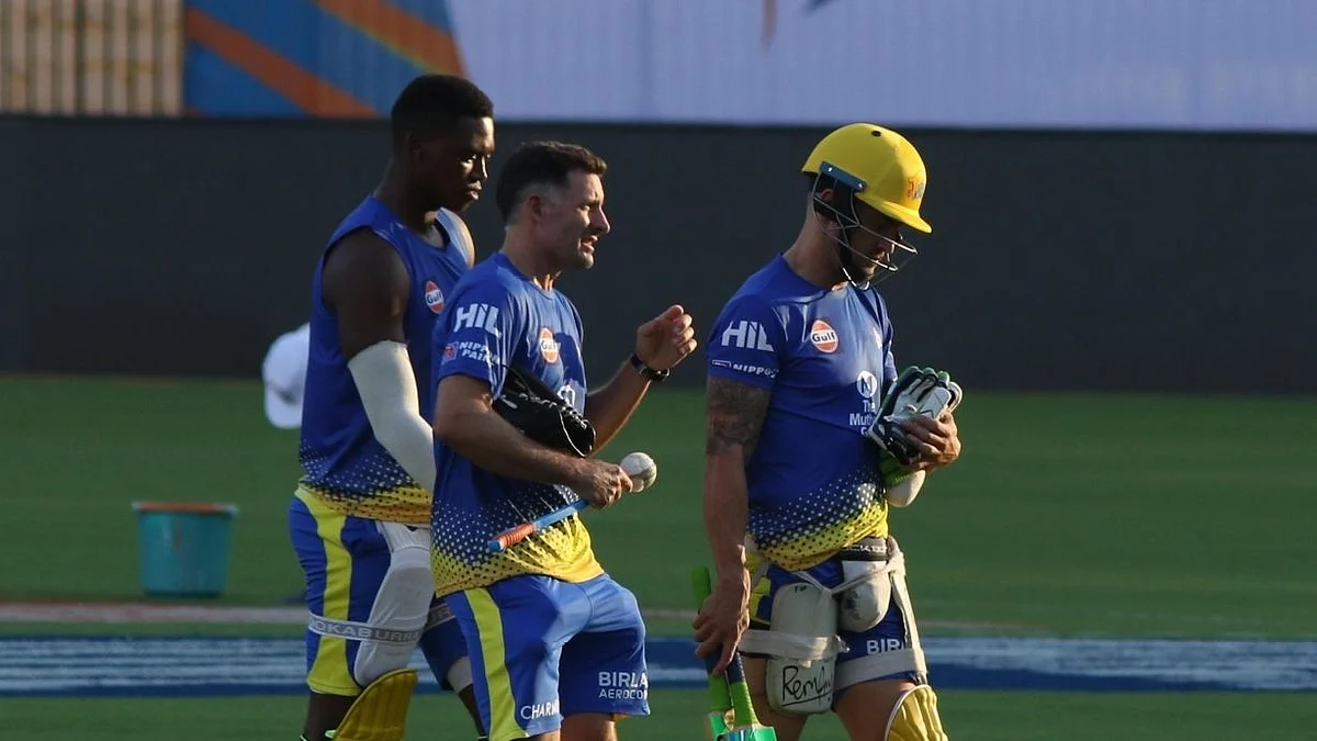 CSK’s South African players Faf du Plessis and Lungi Ngidi are expected to join them soon after the team lands in the UAE.