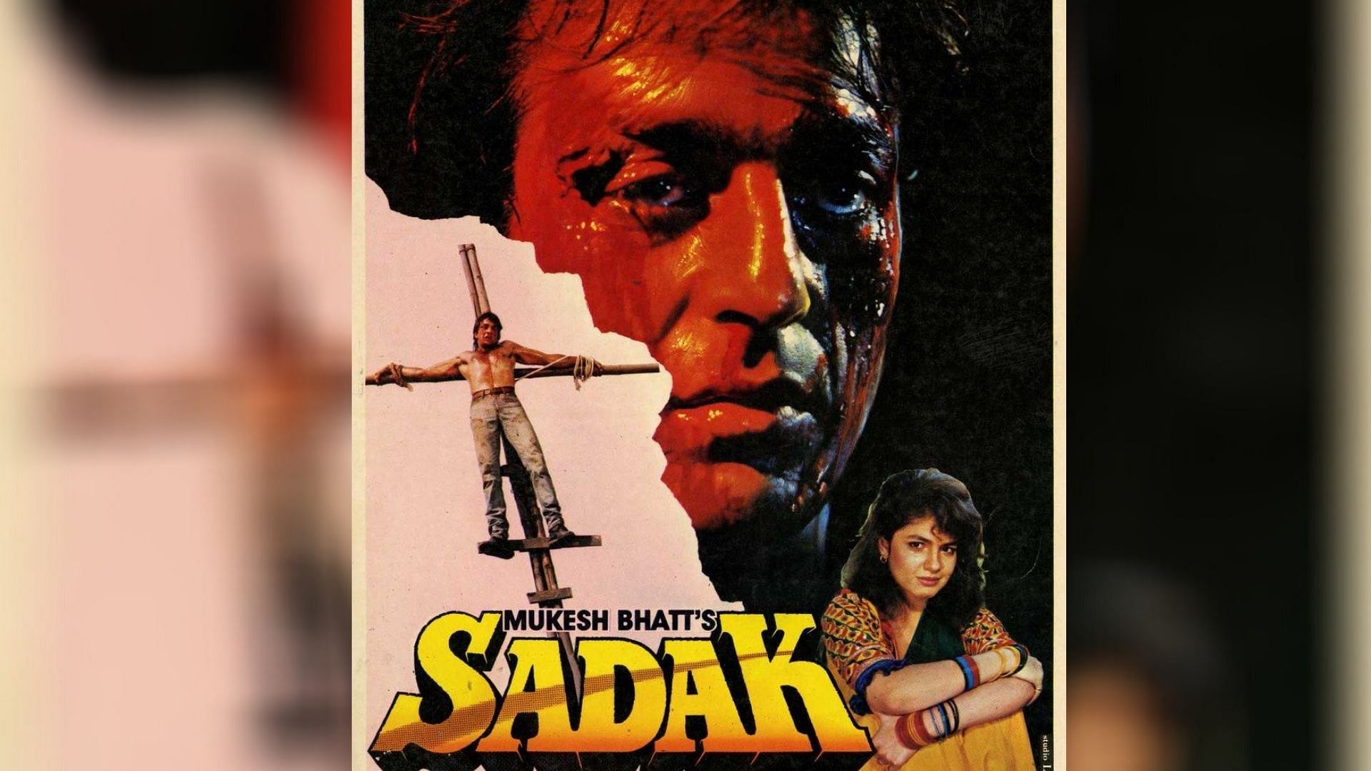 A poster of the 1991 hit 'Sadak'