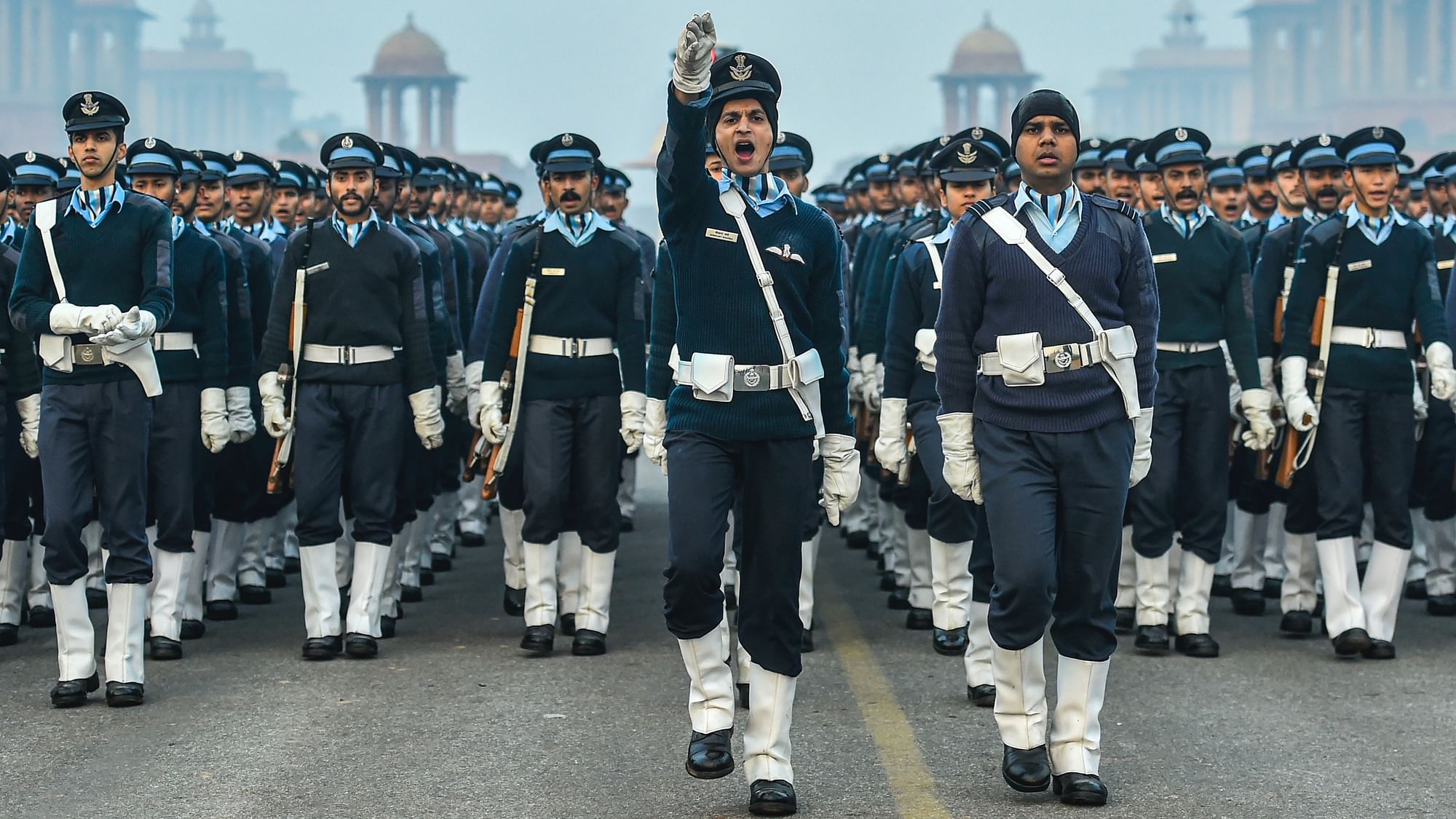Indian Air Force personnel during the rehearsal for the 2020 Republic Day parade. Image used for representation only.