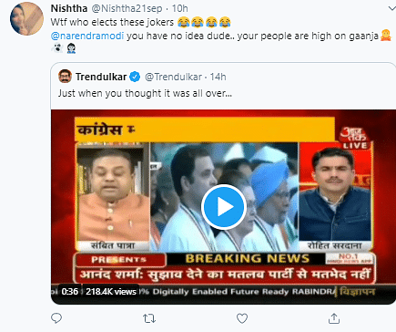 Sambit Patra Uses 'Rasode Mein Kaun Tha' To Troll Rahul Gandhi