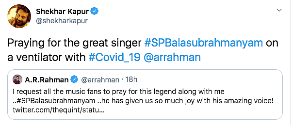 Rahman, Dhanush Pray for Balasubrahmanyam's Speedy Recovery