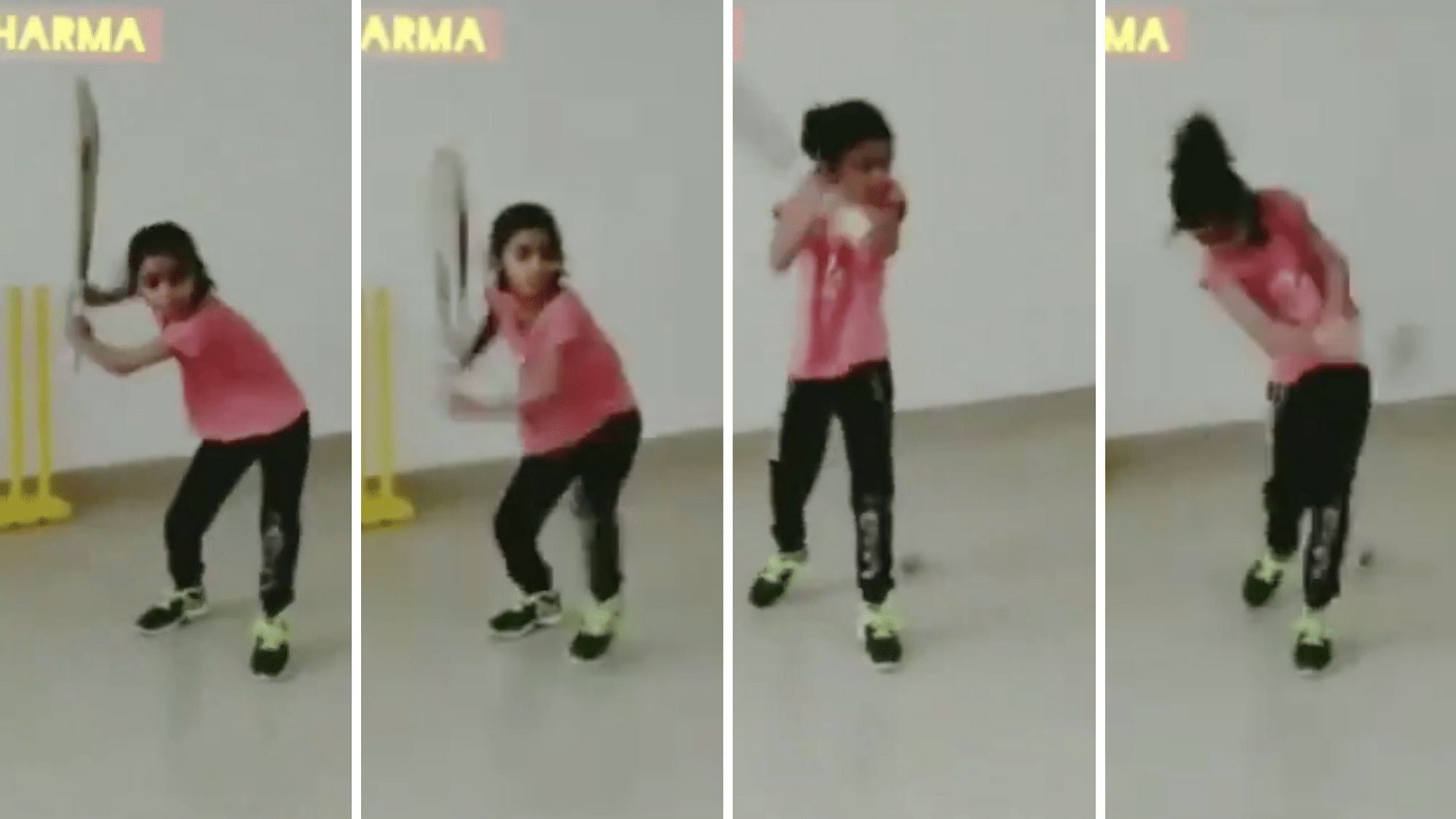 7-year-old Pari Sharma has impressed all with her helicopter shots.