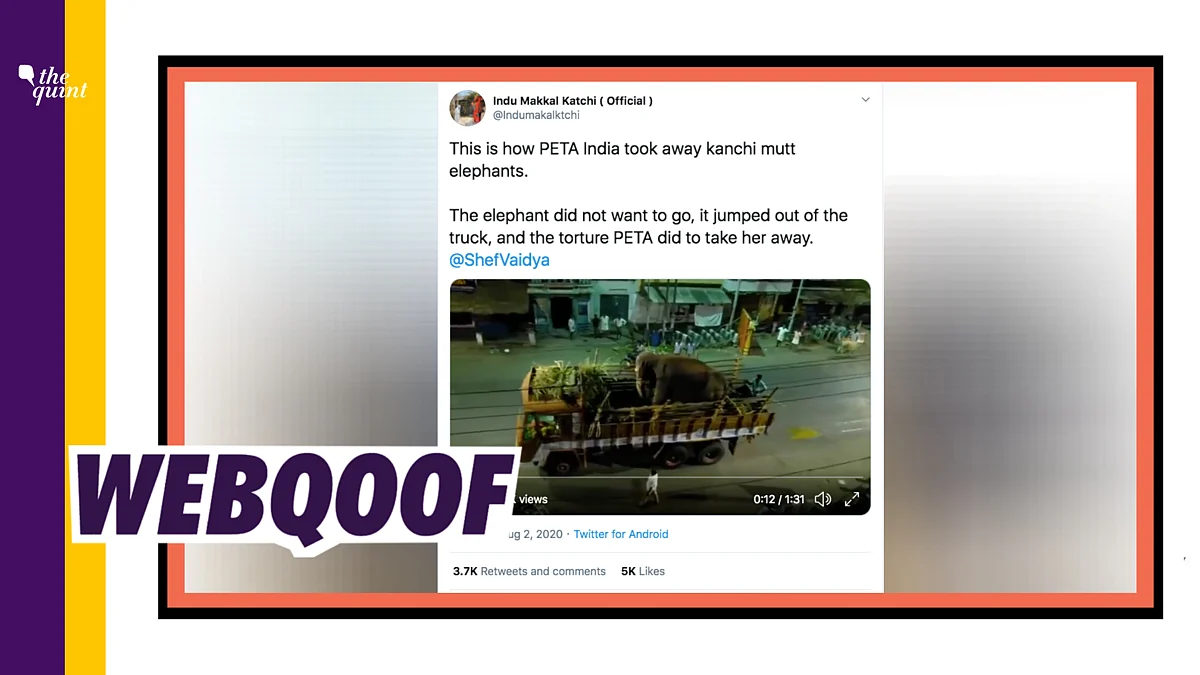An old unrelated video from 2016 is being shared with a false claim to malign PETA.