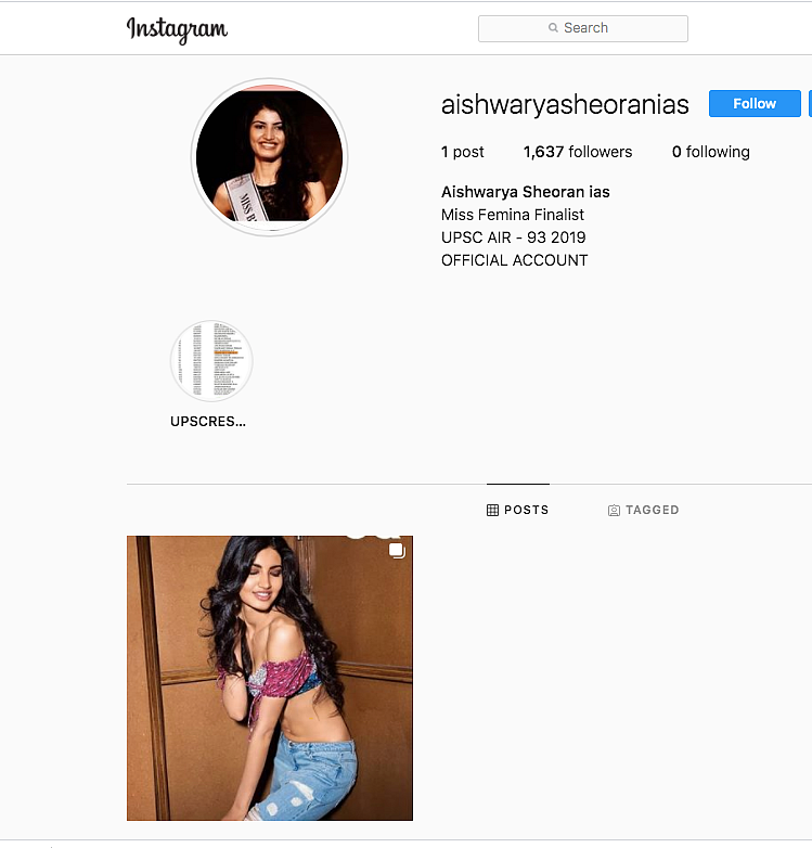 Fake Insta Accounts Emerge in UPSC AIR 93 Aishwarya Sheoran’s Name