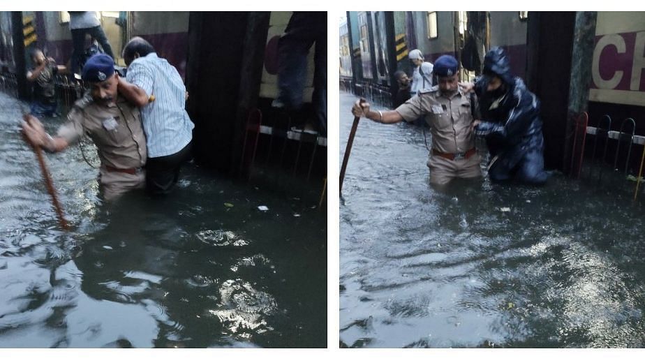 Two local trains are stuck in Mumbai’s Central line between Masjid and Byculla stations as they failed to move ahead due to excess waterlogging on tracks amid heavy rains in the city.