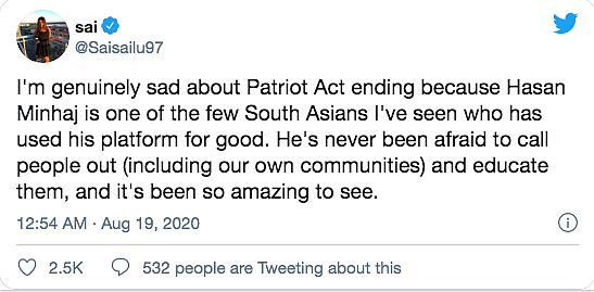When We Needed It Most: Viewers Sad as Netflix Ends ‘Patriot Act’