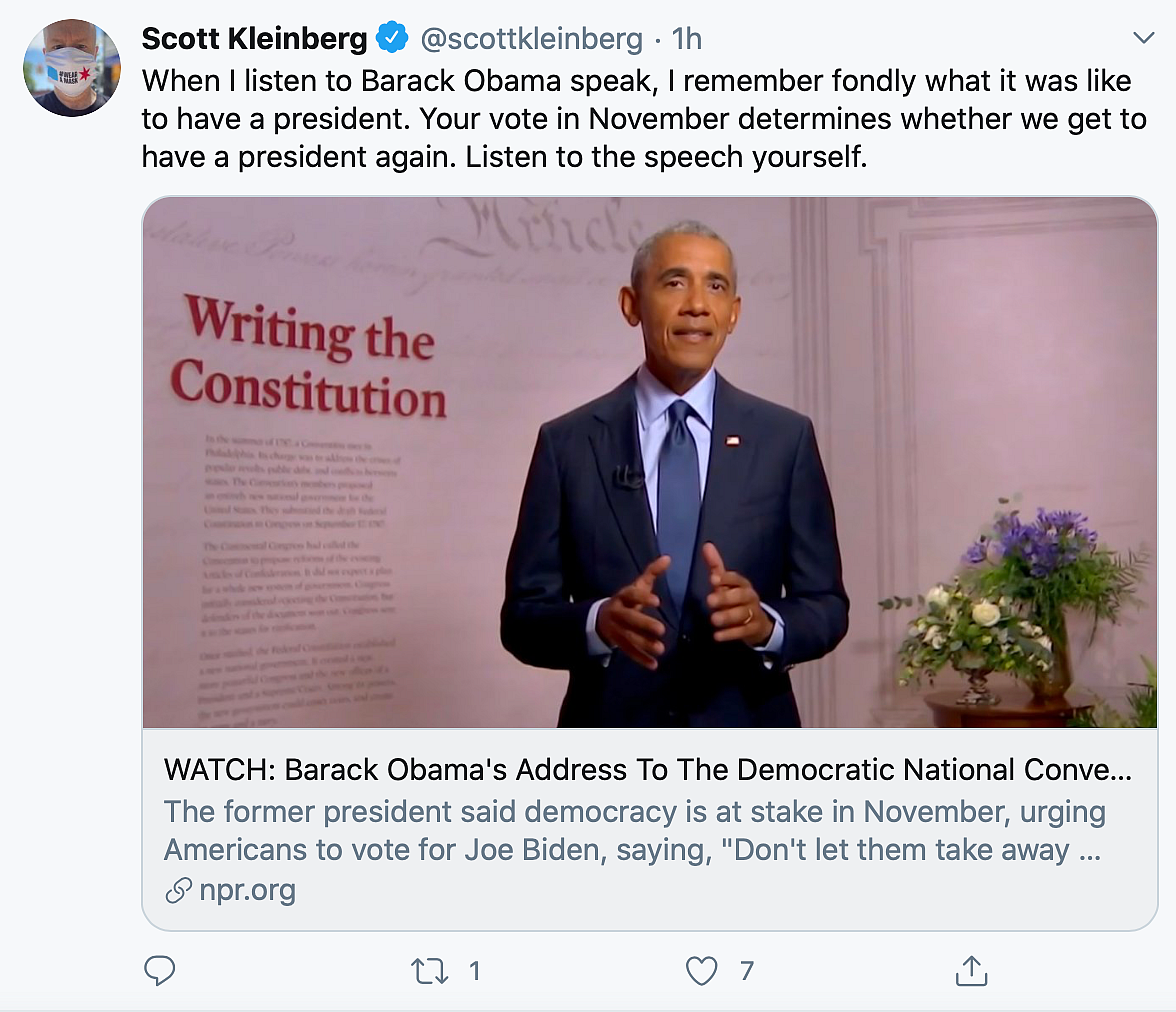 Obama’s Speech at the Democratic Convention Has Netizens Impressed