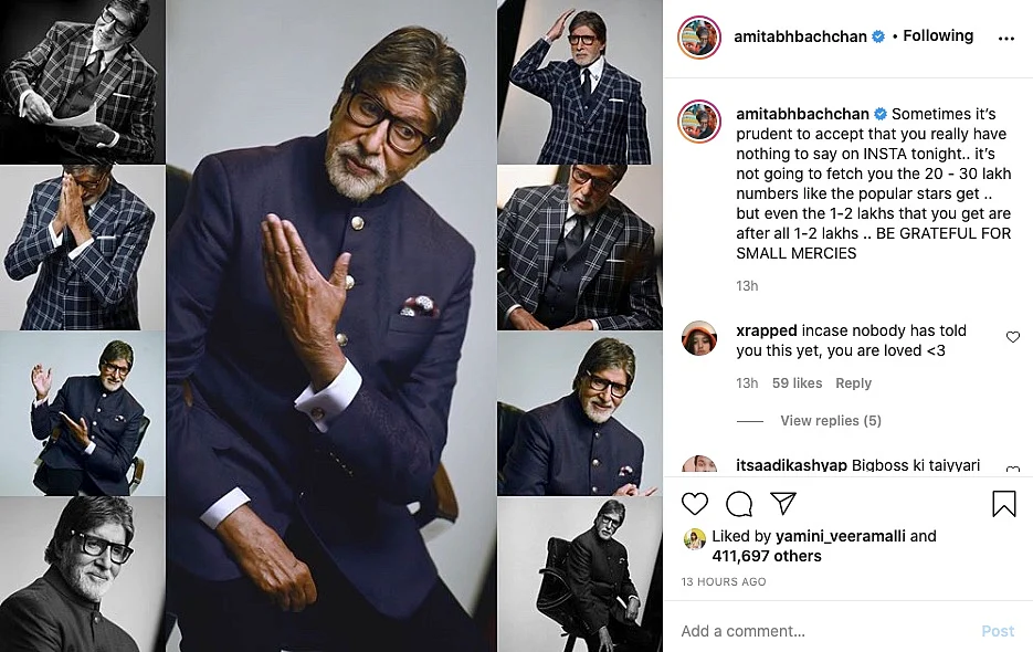 Instagram post by Amitabh Bachchan