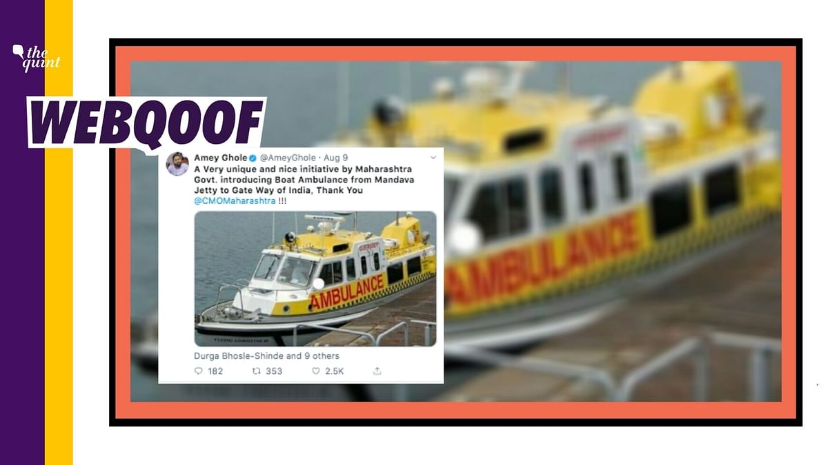 BMC Officer Uses Pic From Guernsey to Show Maha’s Boat Ambulance
