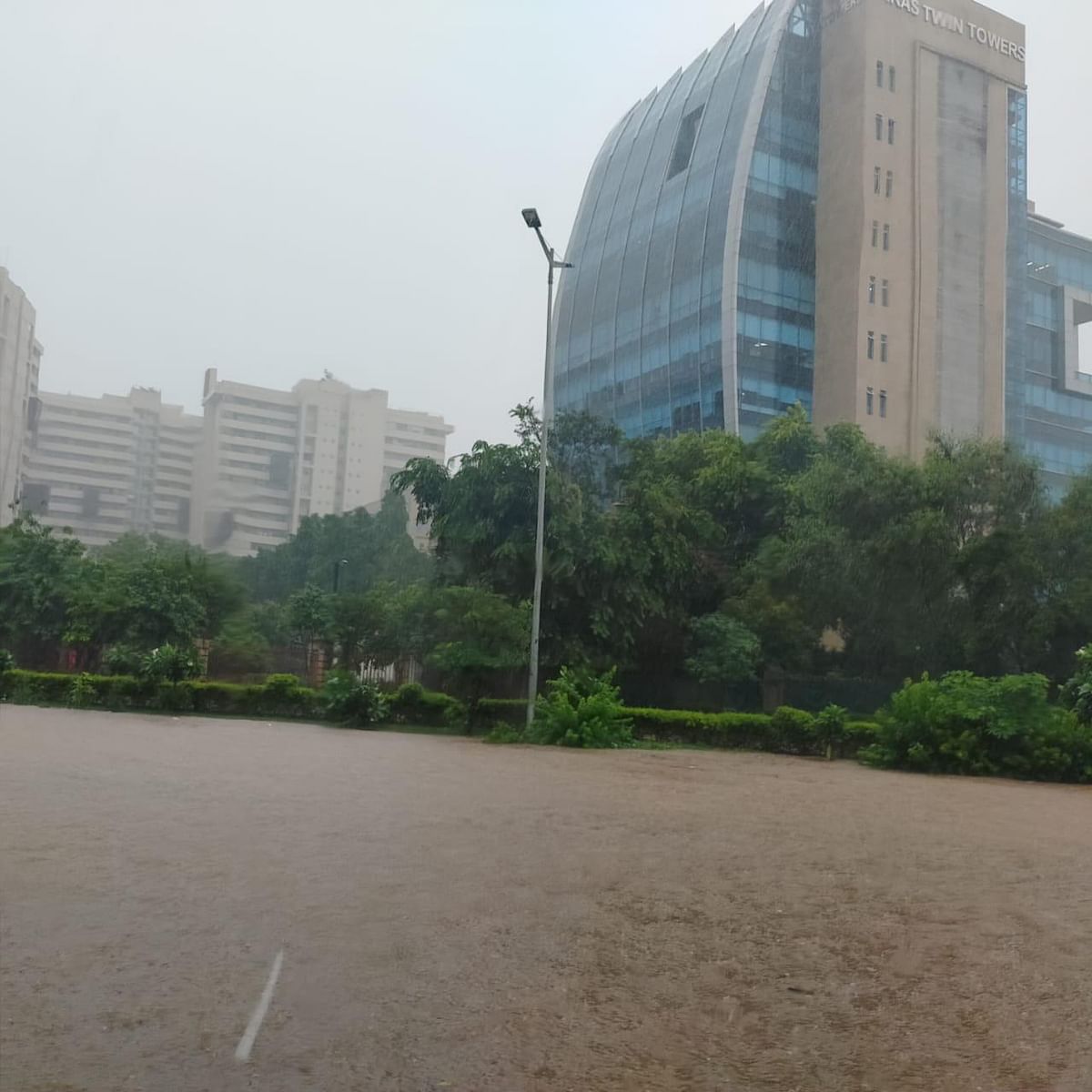Visuals from Gurugram showed many areas, including an underpass, flooded.