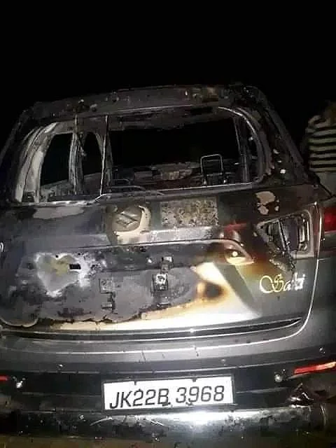 The burnt car of the jawan has been recovered.