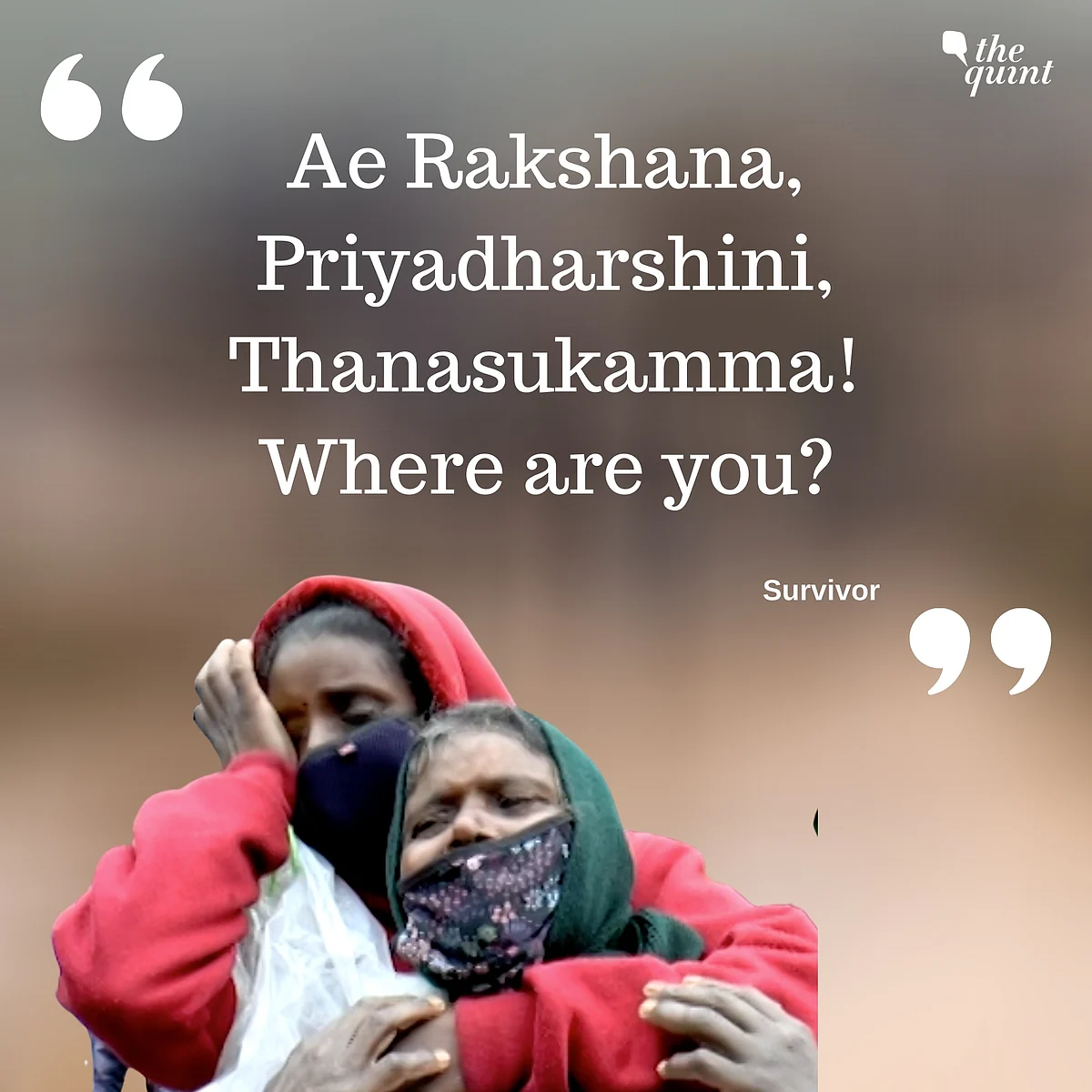 Many survivors are still waiting for their loved ones to be discovered from the debris.