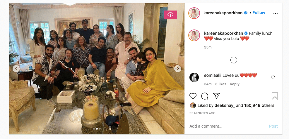 Kareena Kapoor shared some photos on Instagram. 