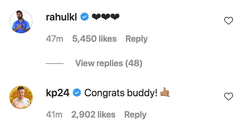 Pandya, KL Rahul, KP, Chahal post congratulatory messages for Virat and Anushka following their baby announcement.