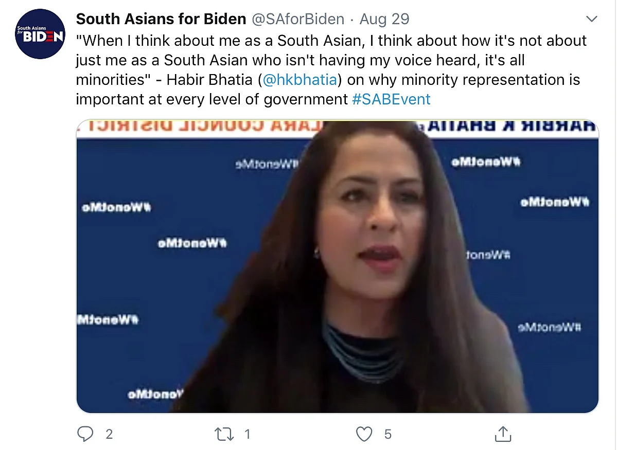 Kamala Harris Addresses South Asian Women in Leadership Event