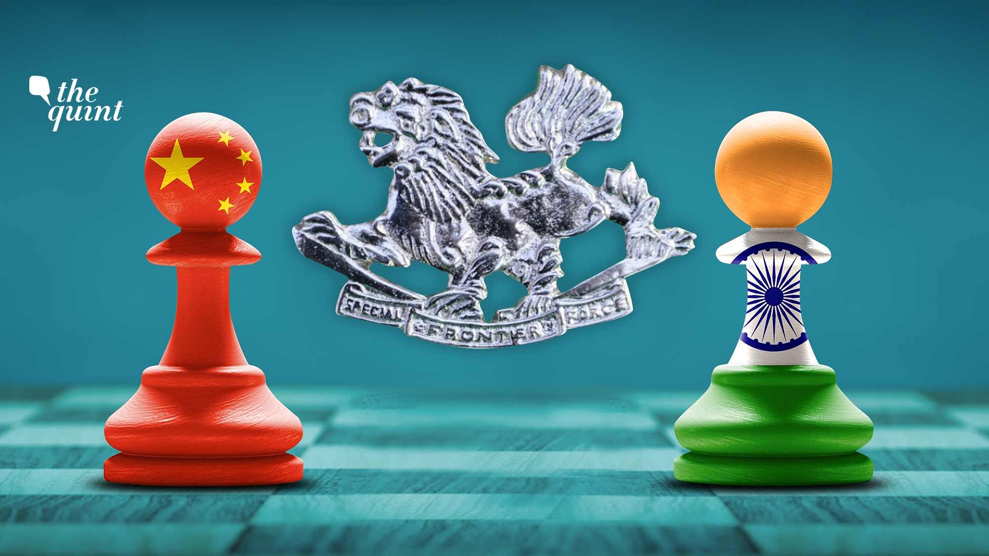 India-China flags on chess pieces, and Special Frontier Force emblem – used for representational purposes.