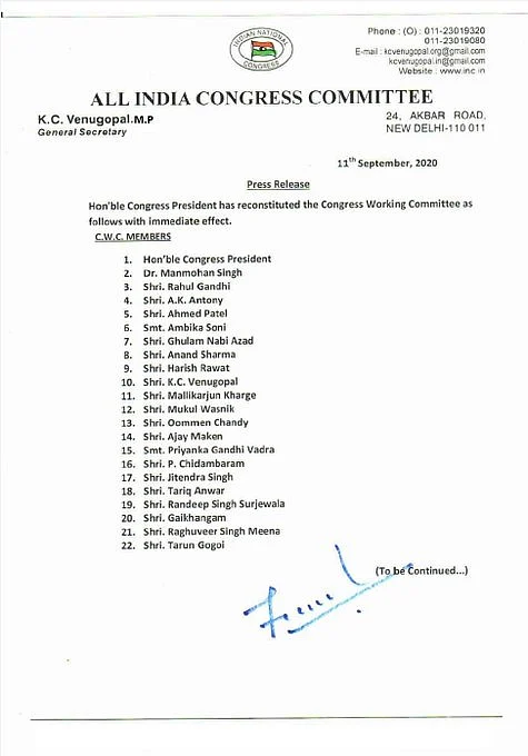 Ghulam Nabi Dropped As Cong Gen Secy in Overhaul After Letter Row