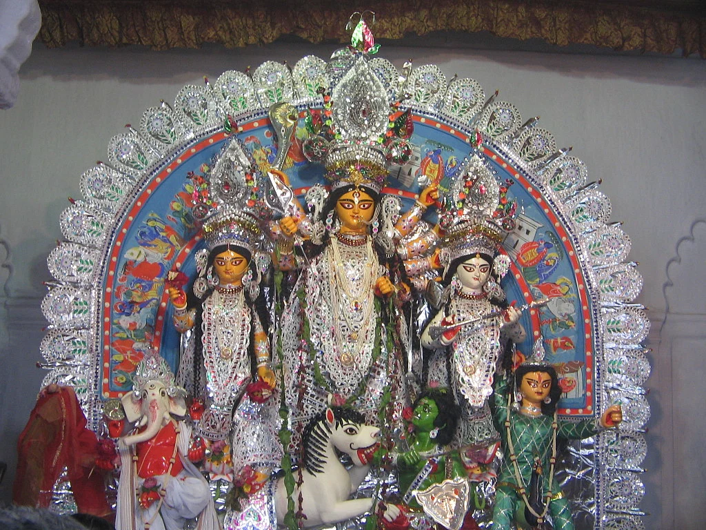 Durga idol from Sovabazar Rajbari puja