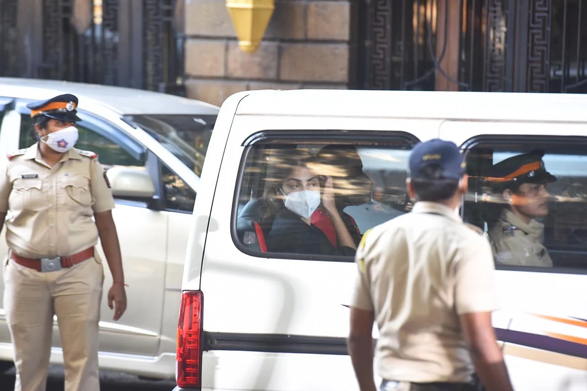 Day After Arrest in Drug Case, Rhea Chakraborty Brought to Jail