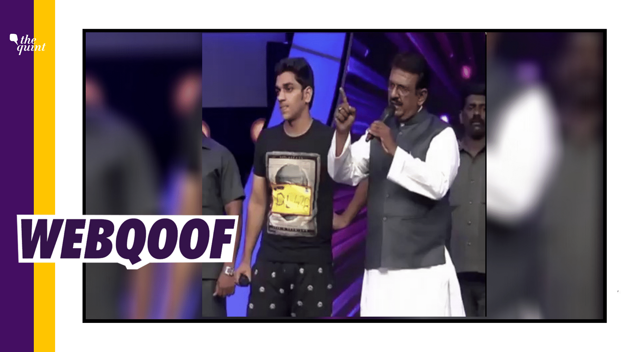 A prank on Zee TV’s reality show, Dance India Dance, is being shared out of context as a ‘BJP leader’s son creating ruckus on being rejected.’
