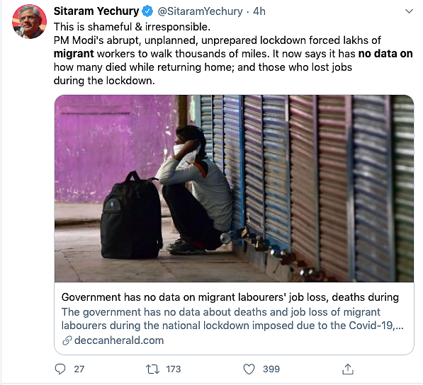 Data on Umar, SSR, But None on Migrant Workers: People Tweet Shock
