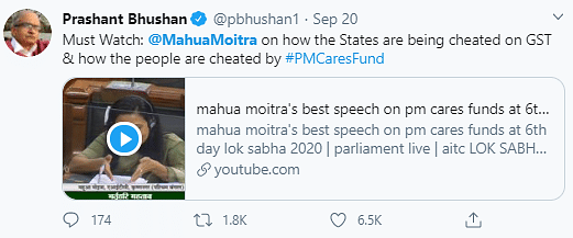 MP Mahua Moitra's speech on GST and PM Cares Fund goes viral.