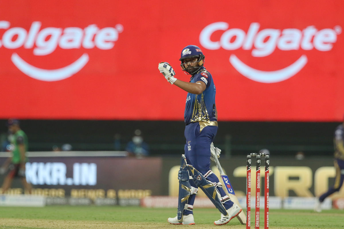 Rohit Sharma’s (80) masterful innings and some lacklustre work with the ball and in the field from KKR helped MI post 195/5.