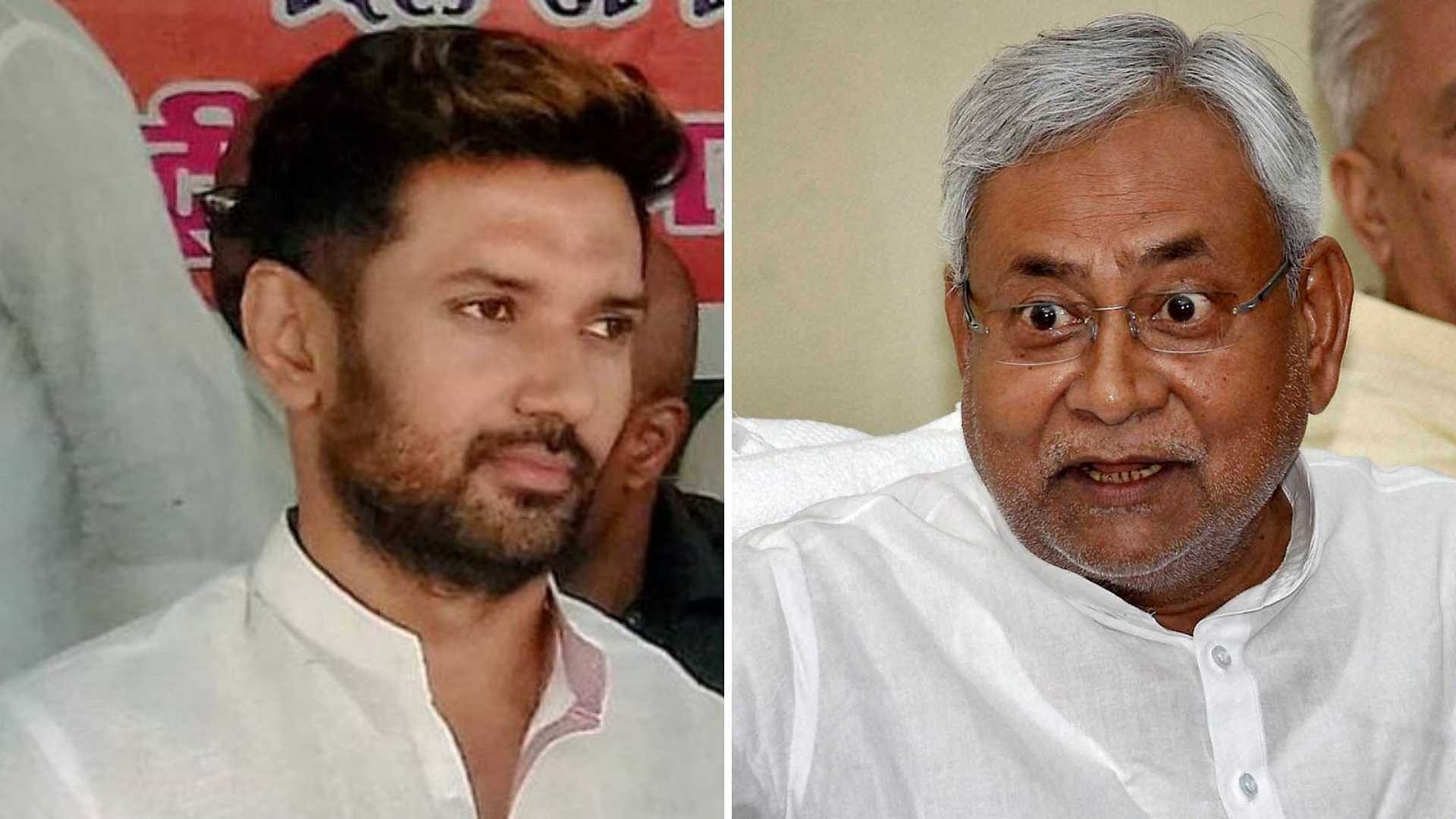 Bihar Elections 2020. Chirag Paswan and Nitish Kumar.&nbsp;