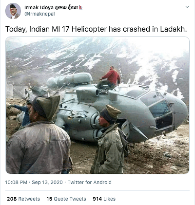 The image has resurfaced with the false claim that it took place in Ladakh recently.