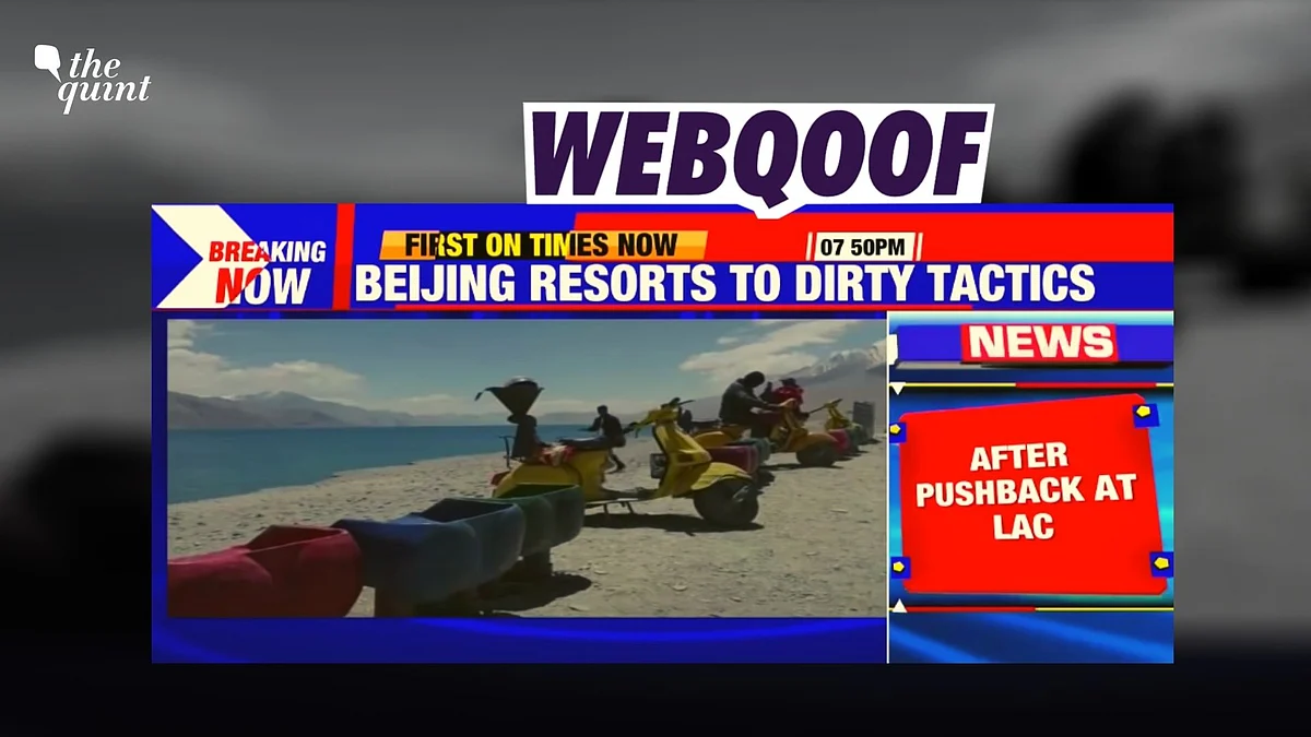 Times Now aired the visuals of the Indian side of Pangong Tso lake to claim that the Chinese have opened their side of the lake to tourists.