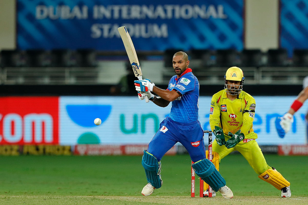 Opener Prithvi Shaw smashed a half-century as Delhi Capitals posted 175/3 against Chennai Super Kings in Dubai.