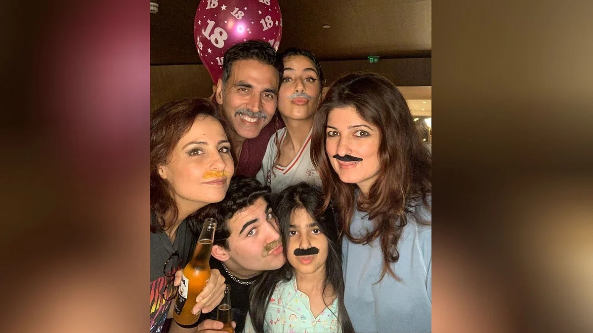 Twinkle Khanna and family.