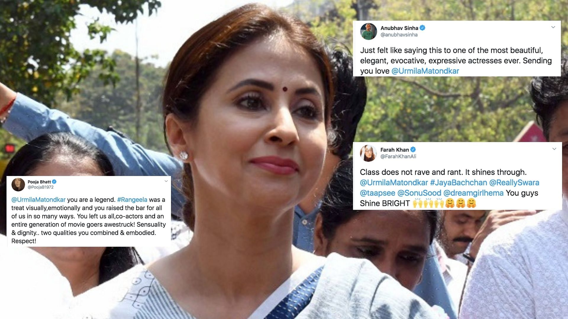 Twitter comes out in support of Urmila Matondkar. 
