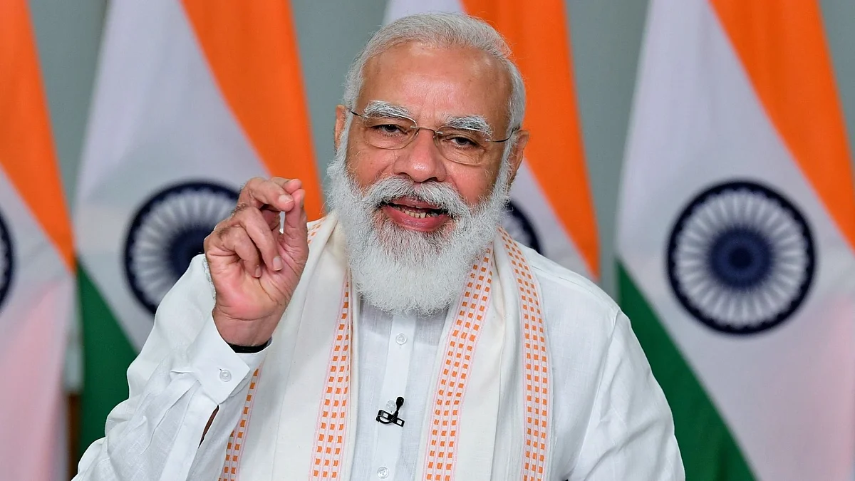 Prime Minister Narendra Modi addresses at the inauguration of the Patrika Gate in Jaipur, through video conferencing, in New Delhi on Sep 8, 2020.