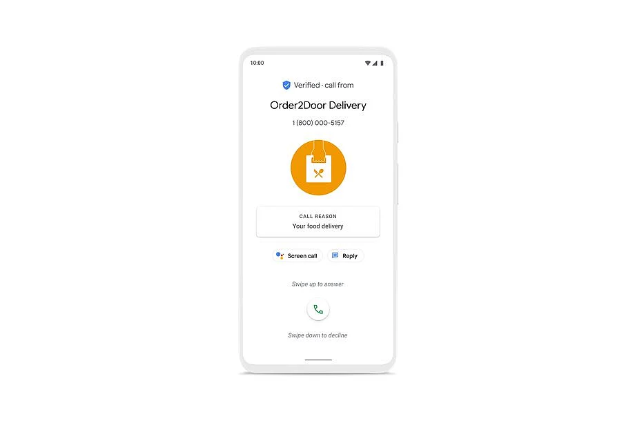 A small verified badge will be shown at the top of compatible calls. 