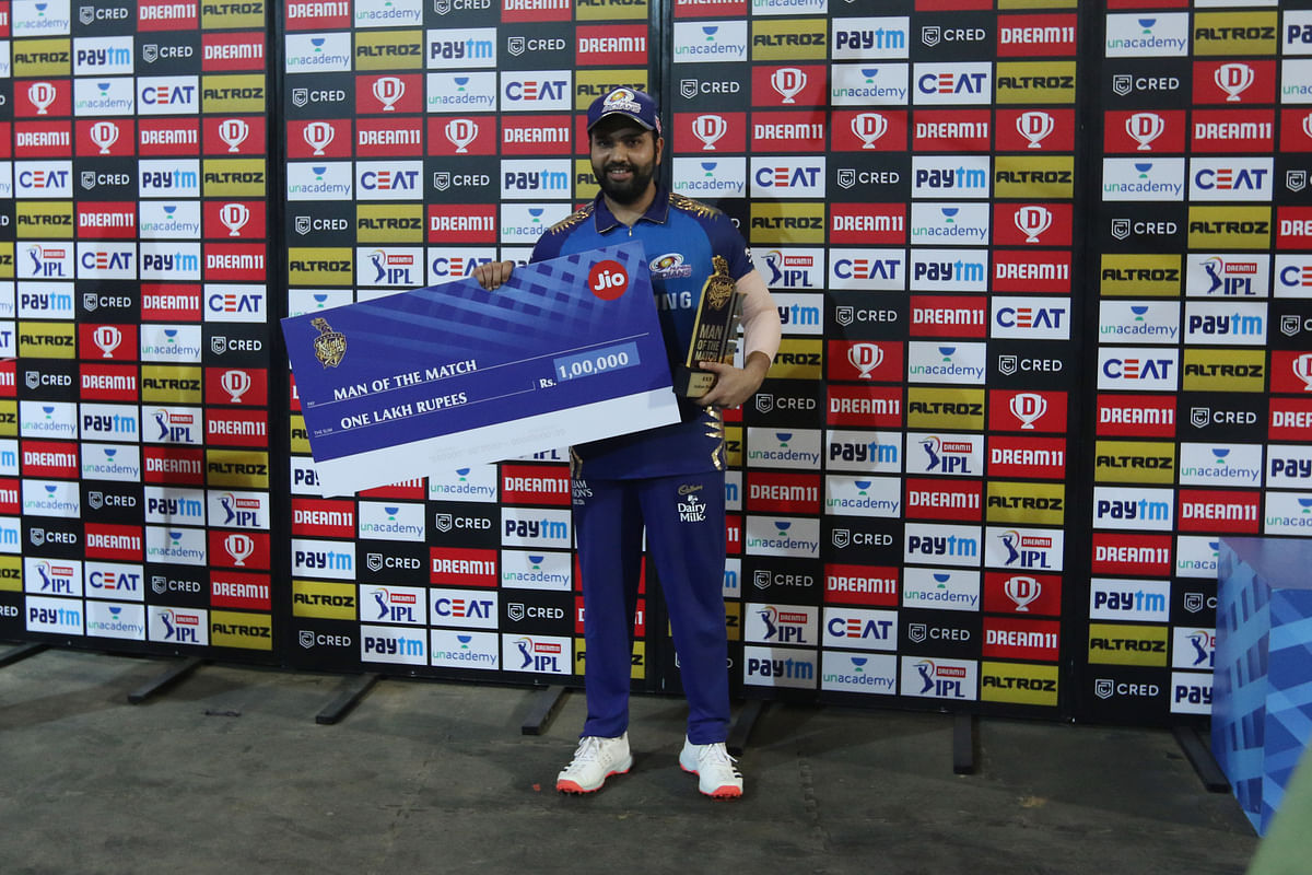 Rohit Sharma smashed a 54 ball 80 against KKR in Mumbai India’s win on Thursday night.