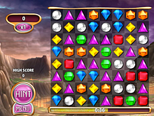 Ascreenshot from Bejeweled Blitz.