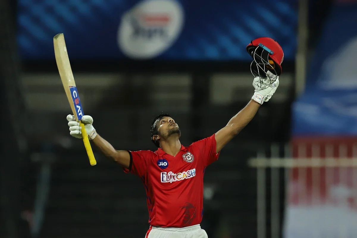 Opener Mayank smashed his maiden century in the Indian Premier League.