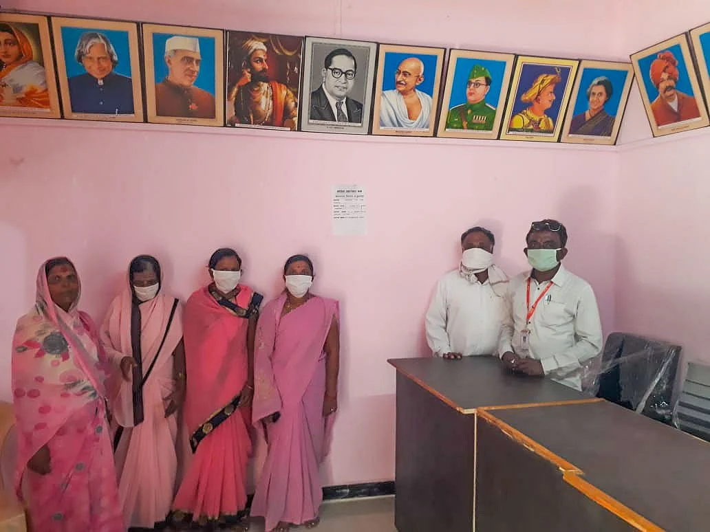 Tanuja Waghole (third from right) has been out on Covid surveys every day.