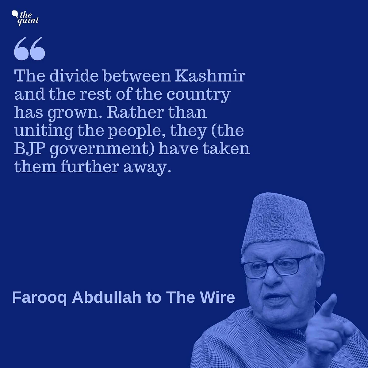 India Has Lost the Trust of Kashmiris: Farooq Abdullah to The Wire