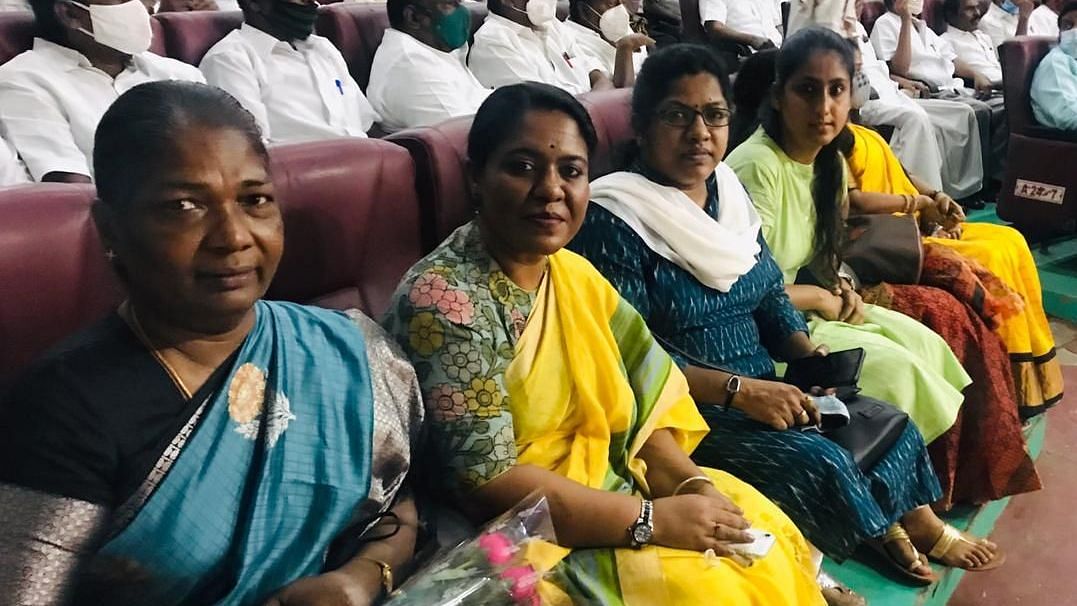 Anusuya Daisy Ernest (extreme left), now a retired police officer, was one among the few who managed to survive the Rajiv Gandhi assassination in 1991. 