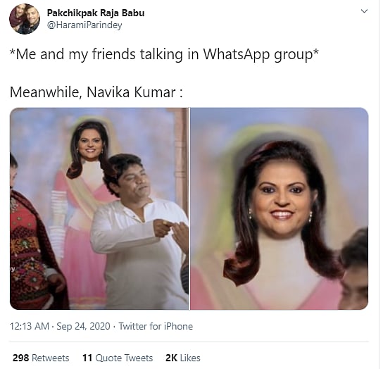 Navika Kumar Broadcasting Whatsapp Chats Sparks Meme Fest