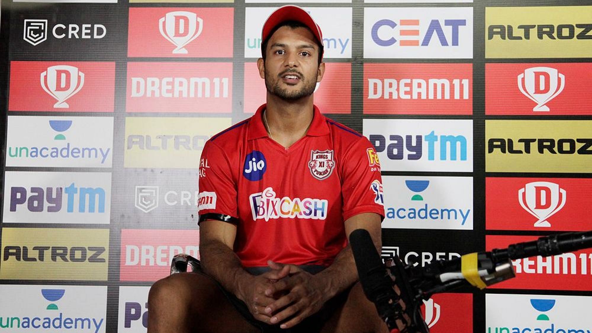 Kings XI Punjab’s opener Mayank Agarwal hit a century in a losing cause against Rajasthan Royals on Sunday