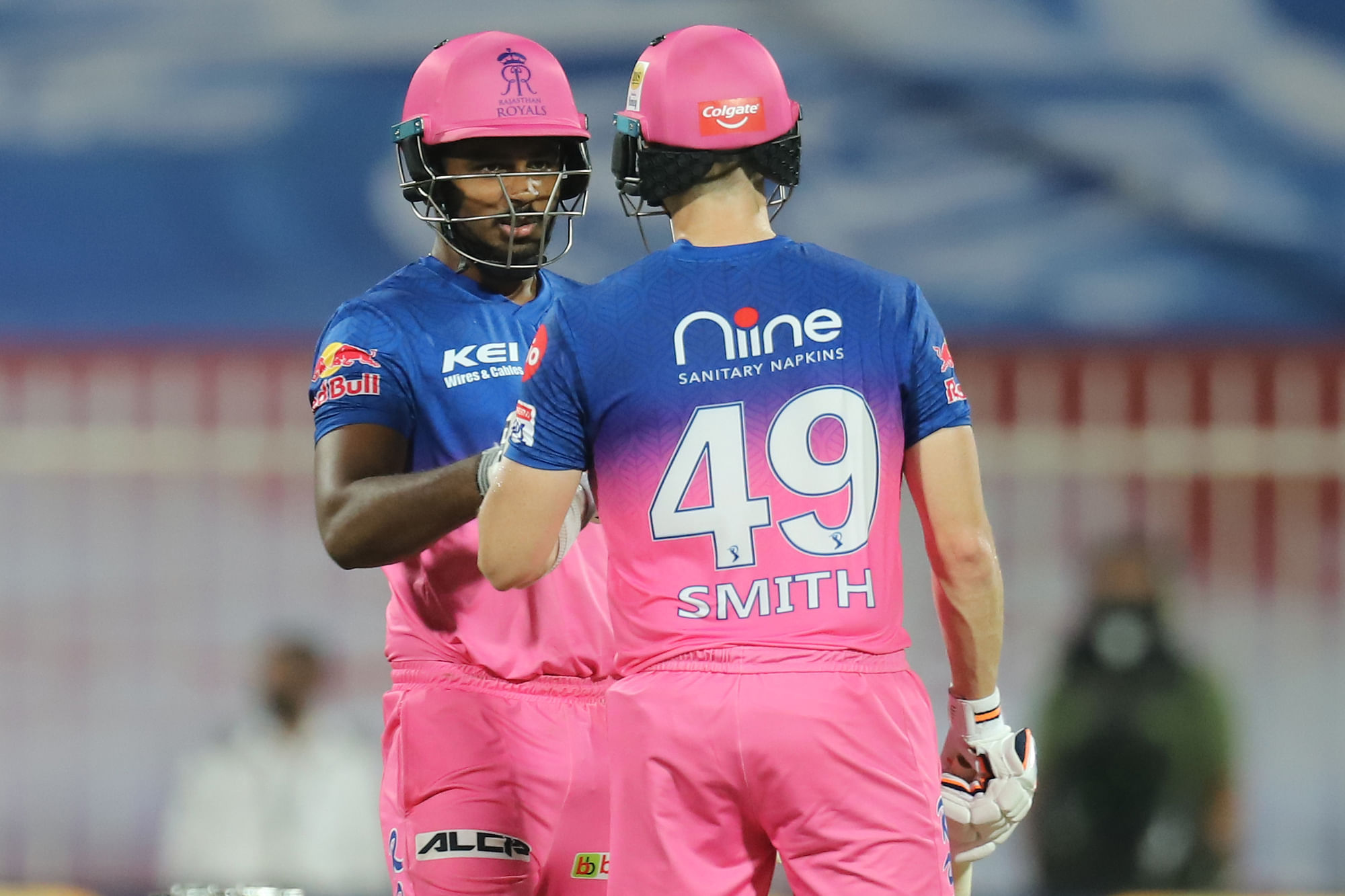 Steve Smith and Sanju Samson provided RR with a solid base in a difficult run-chase, ensuring that their side reach 100 before the 10th over.