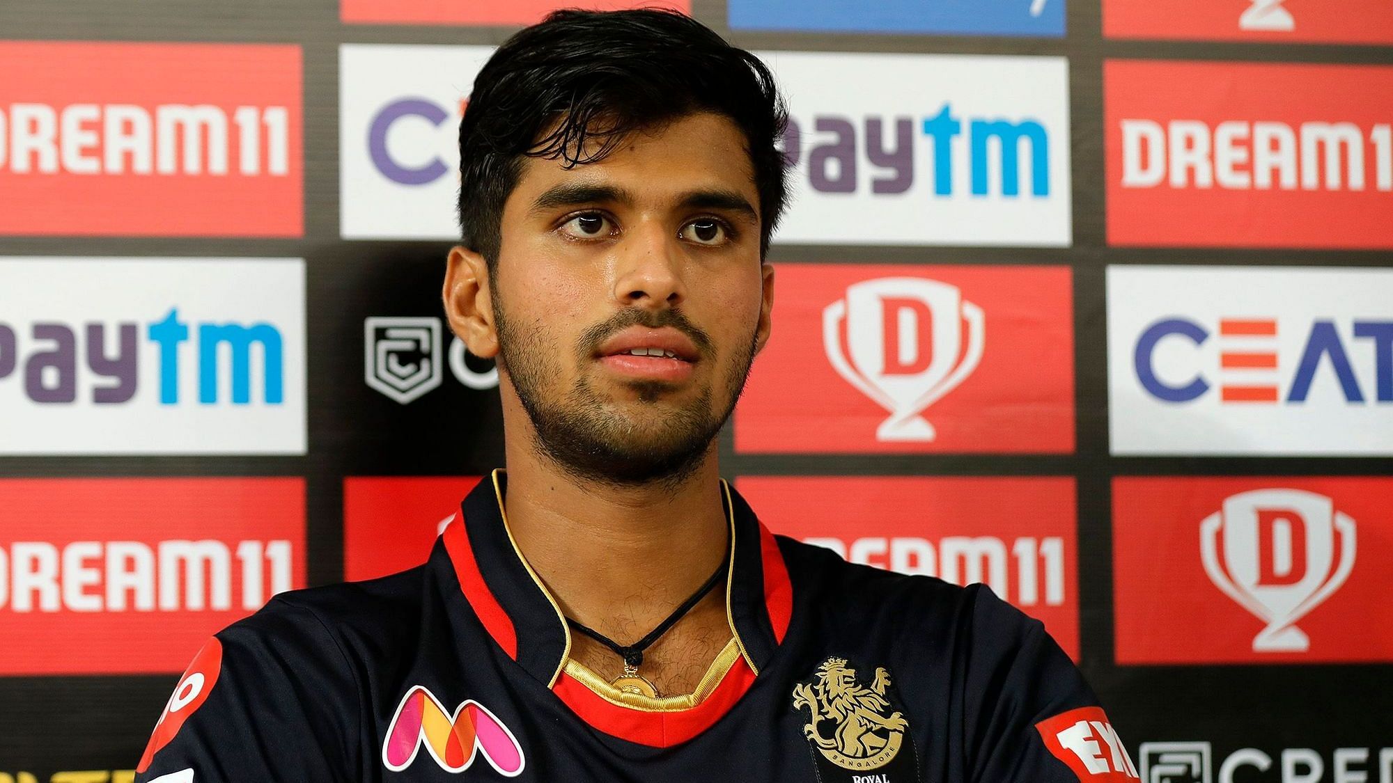 Royal Challengers Bangalore’s off-spinner Washington Sundar bowled an economical spell to pull the game in his team’s favour