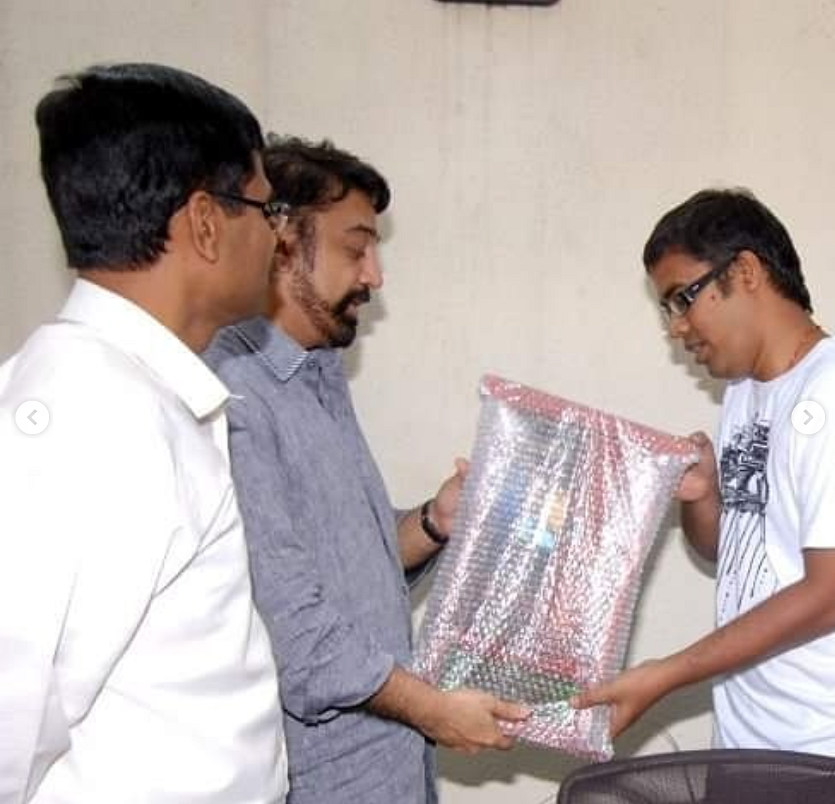 He recalled gifting an art piece several years ago to actor Kamal Haasan.