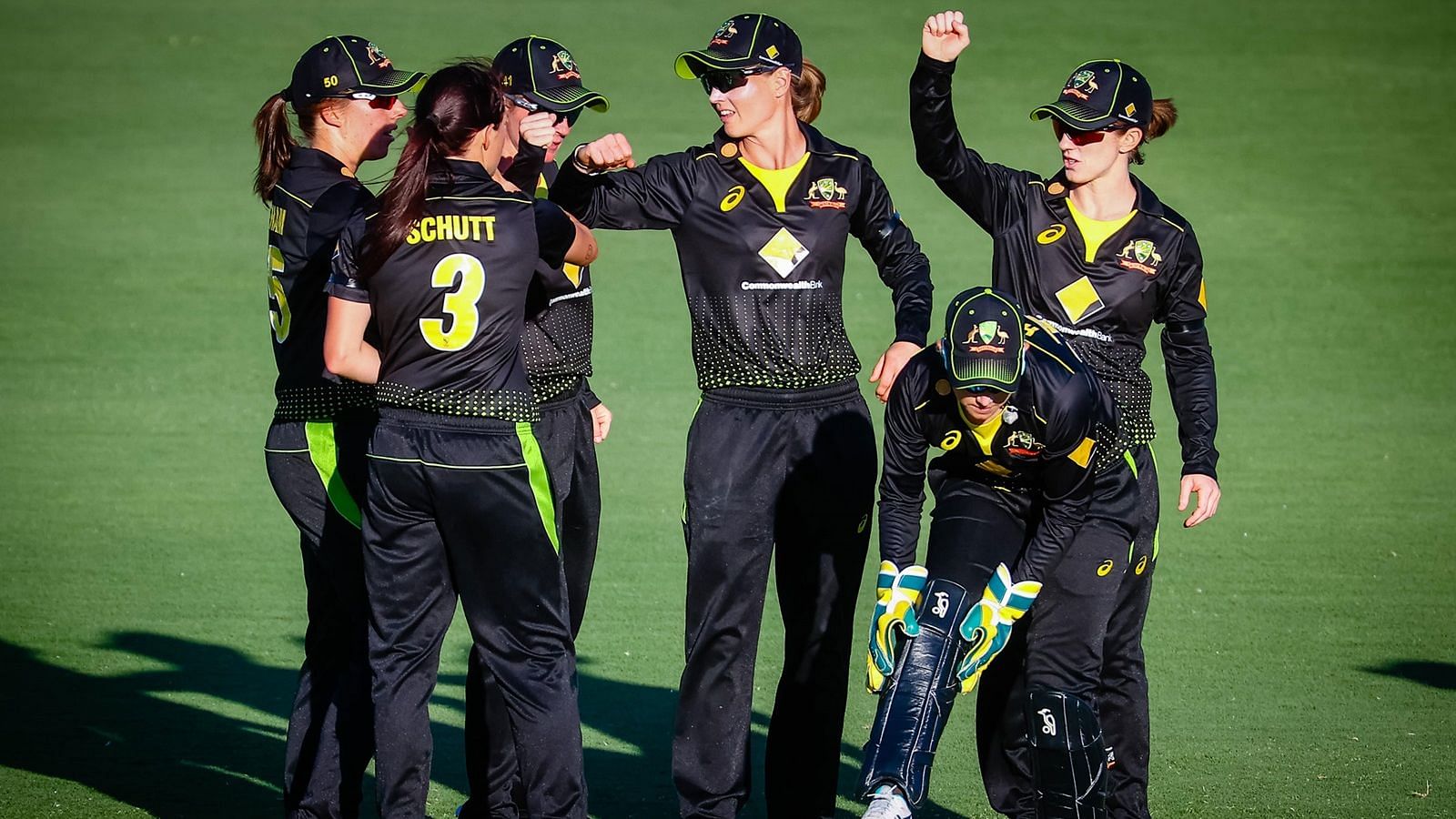 Australia fast bowler Megan Schutt took 4 wickets in her four overs as Australia won the first T20 against New Zealand by 17 runs
