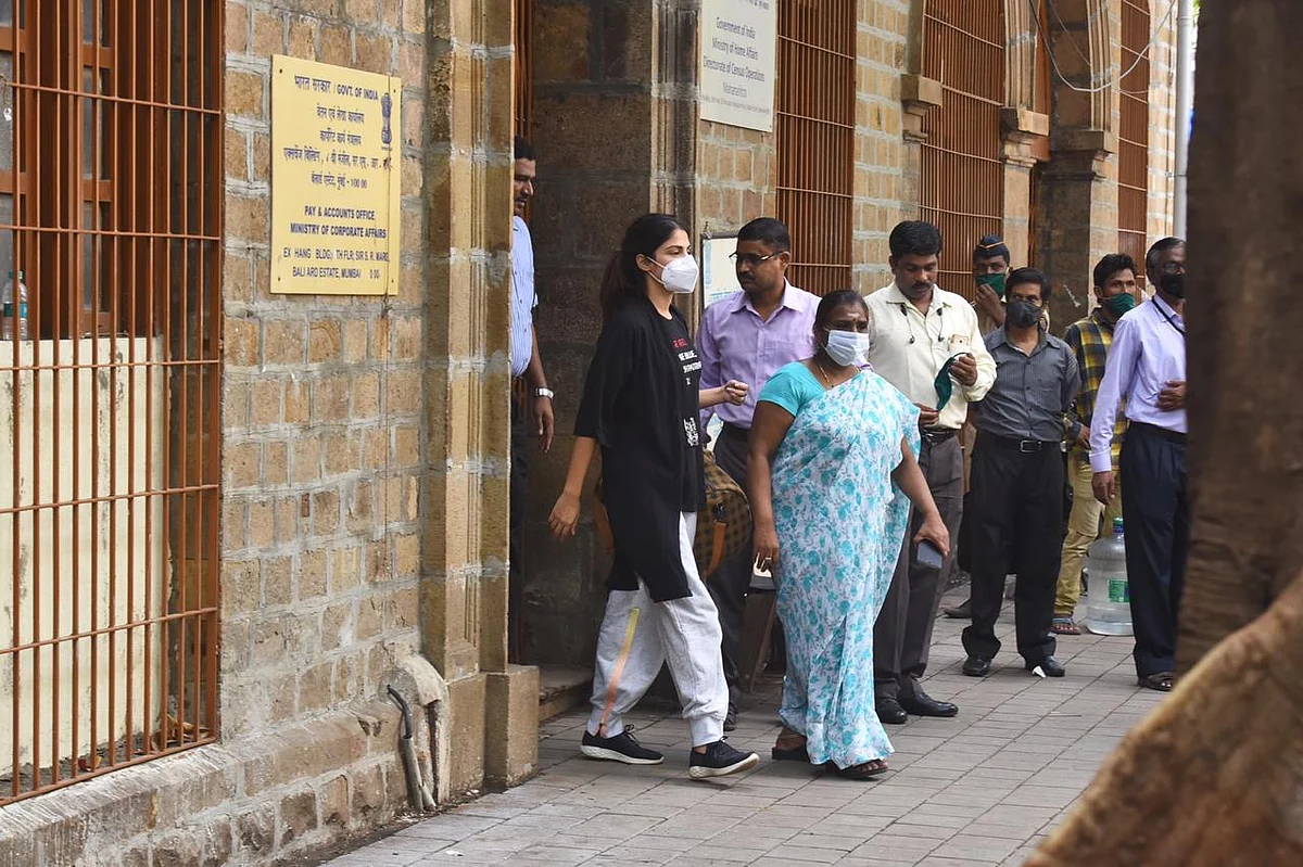 Day After Arrest in Drug Case, Rhea Chakraborty Brought to Jail