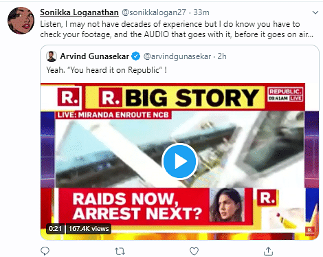 Republic TV is being criticised for airing footage in which a person can be heard using foul language.